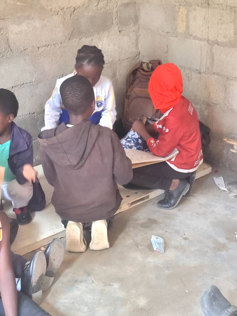 Children with their books
